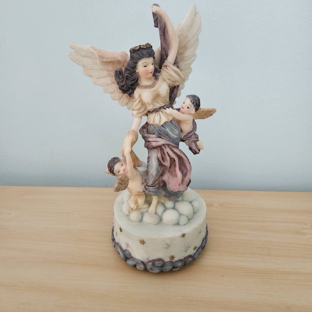 Angel Figurine with Children